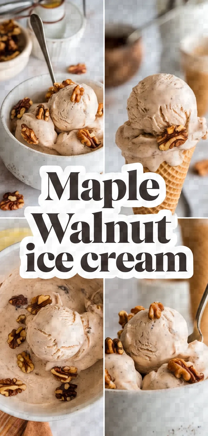 A photo of No Churn Maple Walnut Ice Cream Recipe