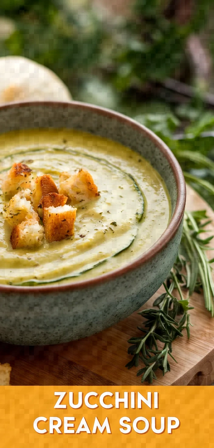 Photo of Easy Zucchini Cream Soup With Croutons Recipe