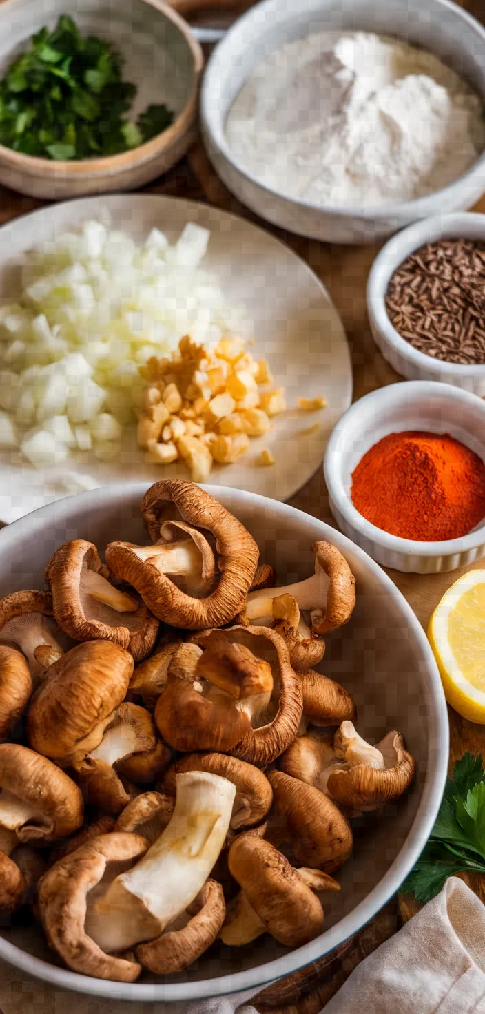 Ingredients photo for Eierschwammerlgulasch Rezept Recipe