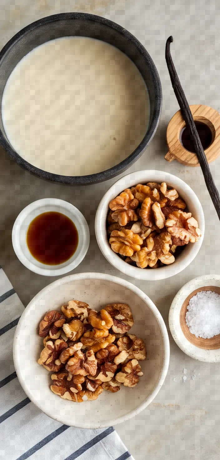 Ingredients photo for No Churn Maple Walnut Ice Cream Recipe