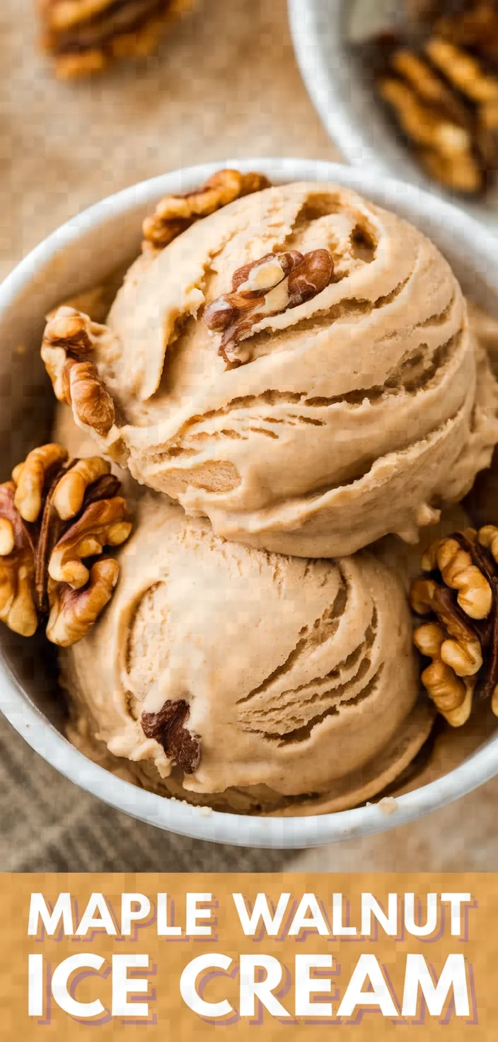 Photo of No Churn Maple Walnut Ice Cream Recipe