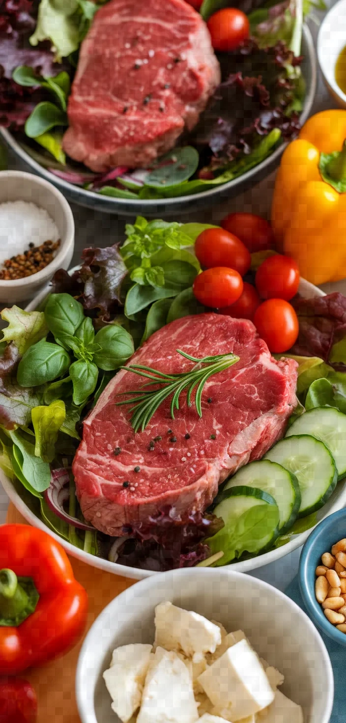 Ingredients photo for Beef Salad With A Touch Of Summer Recipe