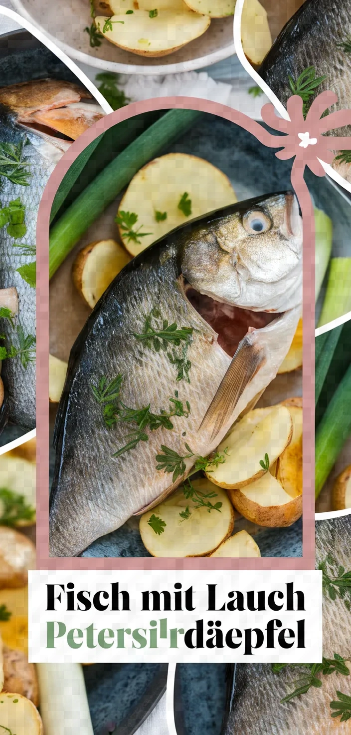 A photo of Fisch Mit Lauch Petersilerdaepfel Recipe