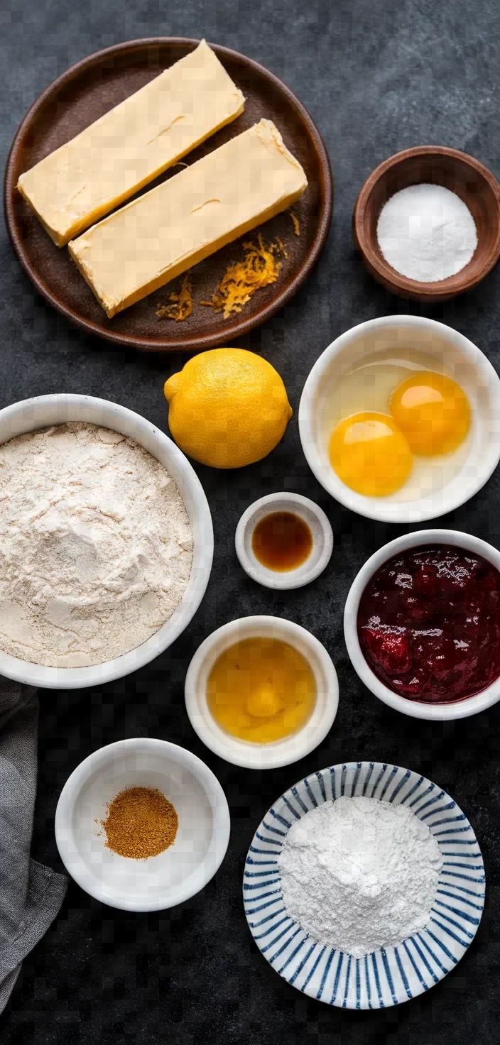 Ingredients photo for How To Make Original Linzer Cookies Recipe