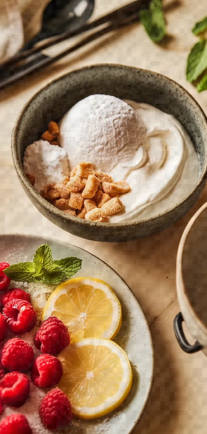 Ingredients photo for Topfen Obers Nockerl Himbeeren Recipe